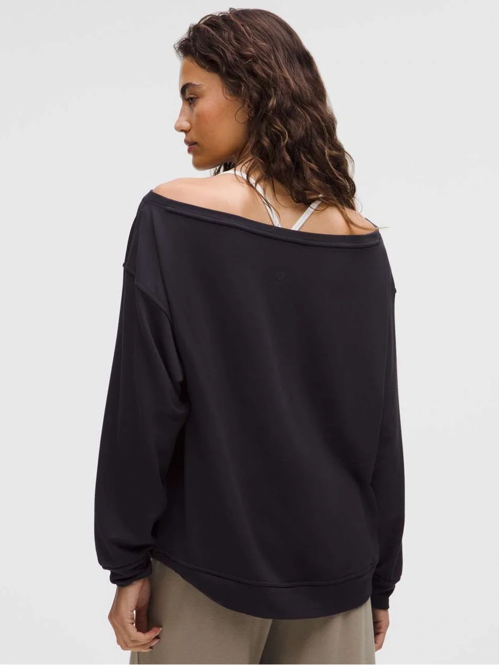 Like New - Lululemon BeCalm Oversized Boatneck Long Sleeve Shirt in Brown (L)